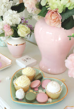 Load image into Gallery viewer, Cherry Blossom Pink Color Block Ginger Jar with Gold Accent