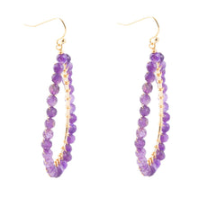 Load image into Gallery viewer, Victoria Amethyst Loop Earrings