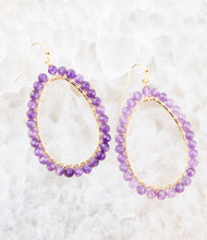 Load image into Gallery viewer, Victoria Amethyst Loop Earrings