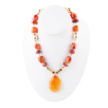 Load image into Gallery viewer, Victoria Carnelian Pendant Necklace