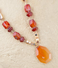 Load image into Gallery viewer, Victoria Carnelian Pendant Necklace