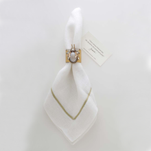 Load image into Gallery viewer, Vintage bug napkin rings, grey agate, set of two