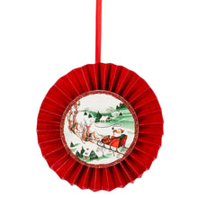 Load image into Gallery viewer, Vintage Holiday Disk Ornaments Set of 3