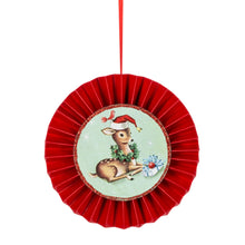 Load image into Gallery viewer, Vintage Holiday Disk Ornaments Set of 3