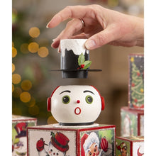 Load image into Gallery viewer, Vintage Surprised Snowman Container by Bethany Lowe Designs