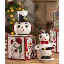 Load image into Gallery viewer, Vintage Surprised Snowman Container by Bethany Lowe Designs