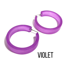 Load image into Gallery viewer, Portland Frosted Lucite Hoop Earrings