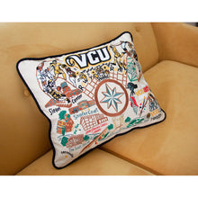 Load image into Gallery viewer, Virginia Commonwealth University (VCU) Collegiate Embroidered Pillow by Cat Studio