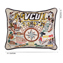 Load image into Gallery viewer, Virginia Commonwealth University (VCU) Collegiate Embroidered Pillow by Cat Studio
