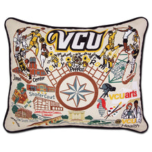 Load image into Gallery viewer, Virginia Commonwealth University (VCU) Collegiate Embroidered Pillow by Cat Studio