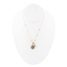 Load image into Gallery viewer, Virgo - Zodiac Blue Amazonite Golden Charm Necklace