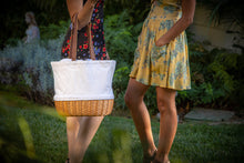Load image into Gallery viewer, Coronado Canvas and Willow Basket Tote