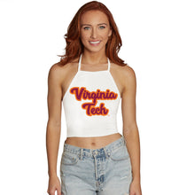 Load image into Gallery viewer, Virginia Tech White Halter Top