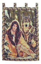 Load image into Gallery viewer, Tache Tapestry Runs With Wolves Native Tribal Wall Hanging 28 x 47 (12082)