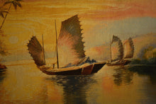 Load image into Gallery viewer, Tache 28 x 55 Exotic Ships on The Horizon Coastal Tapestry Wall Hanging (WH-DB15152)
