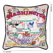 Load image into Gallery viewer, Washington DC Hand-Embroidered Pillow by CatStudio