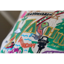 Load image into Gallery viewer, Washington Hand-Embroidered Pillow