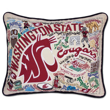 Load image into Gallery viewer, Washington State University Collegiate Embroidered Pillow by CatStudio