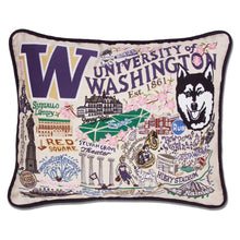 Load image into Gallery viewer, Washington, University of Collegiate Embroidered Pillow by CatStudio