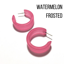 Load image into Gallery viewer, Wide Classic Frosted Hoop Earrings - Clara
