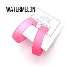 Load image into Gallery viewer, Portland Frosted Lucite Hoop Earrings