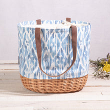 Load image into Gallery viewer, Coronado Canvas and Willow Basket Tote