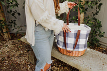 Load image into Gallery viewer, Coronado Canvas and Willow Basket Tote