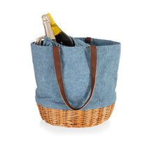 Load image into Gallery viewer, Coronado Canvas and Willow Basket Tote