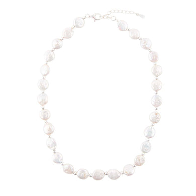 White Fresh Water Pearl Sterling Silver Necklace