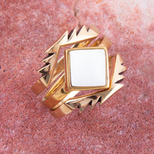 Load image into Gallery viewer, White Jasper Aztec Ring