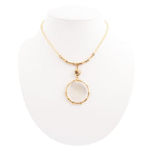 Load image into Gallery viewer, White Mother of Pearl Golden Statement Pendant Necklace