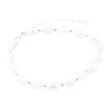 Load image into Gallery viewer, White Pearl Beaded Sterling Silver Bracelet