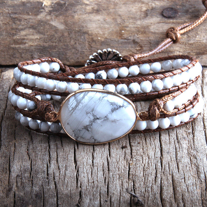 White Turquoise Anger Release Bracelet