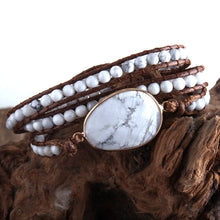Load image into Gallery viewer, White Turquoise Anger Release Bracelet