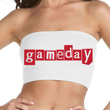 Load image into Gallery viewer, Game Day Block White Bandeau Top