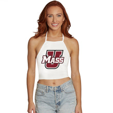 Load image into Gallery viewer, UMass White Halter Top
