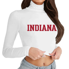 Load image into Gallery viewer, Indiana Hoosiers White Mock Neck Top