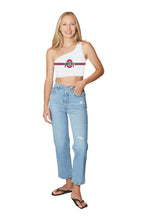 Load image into Gallery viewer, Ohio State OSU Buckeyes White Shoulder Top