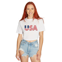 Load image into Gallery viewer, USA Crop Tee