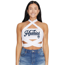 Load image into Gallery viewer, UConn White Multi Way Bandeau Top