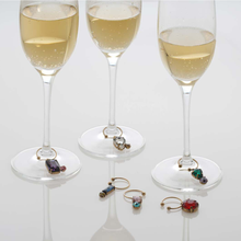 Load image into Gallery viewer, Jeweled wine charms