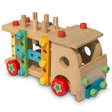 Load image into Gallery viewer, Set of Wooden Truck with Building Tools