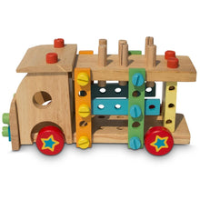 Load image into Gallery viewer, Set of Wooden Truck with Building Tools