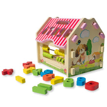 Load image into Gallery viewer, Multi-Function Educational Toy – Wooden Counting House with Numbers &amp; Abacus