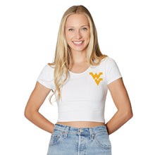 Load image into Gallery viewer, West Virginia Mountaineers White Babydoll Tee