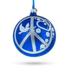 Load image into Gallery viewer, Pacifist Glass Ball Christmas Ornament 4 Inches