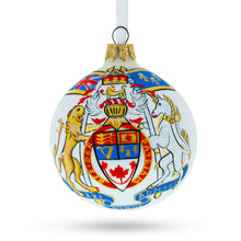 Load image into Gallery viewer, Canada Coat of Arms Glass Ball Christmas Ornament 3.25 Inches