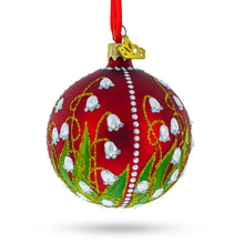 Load image into Gallery viewer, 1898 Lilies of the Valley Royal Glass Ball Christmas Ornament 3.25 Inches