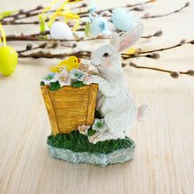 Load image into Gallery viewer, Enchanted Bunny and Chick Amidst Blooms Figurine