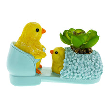 Load image into Gallery viewer, Easter Chick Planter – Decorative Shoe-Shaped Succulent Pot with Floral Accents